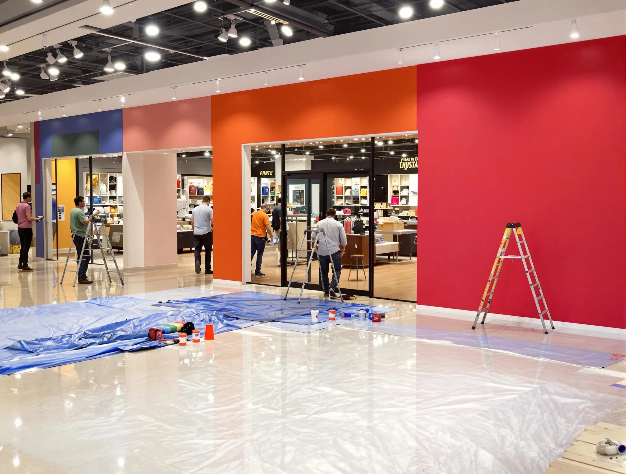 Tolleson House Painters painting a commercial interior in Tolleson, AZ