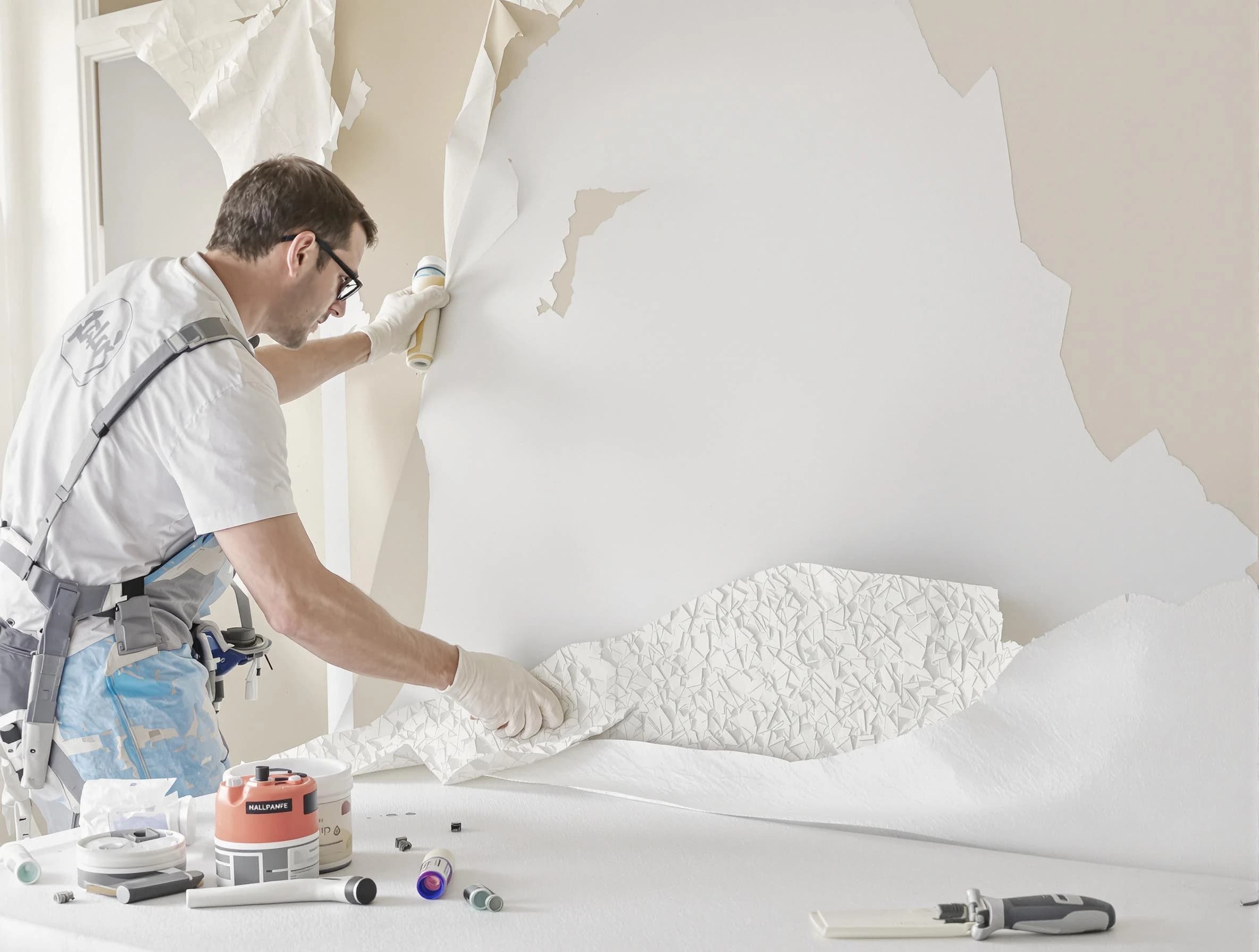 Detailed wallpaper removal and wall prep by Tolleson House Painters in Tolleson