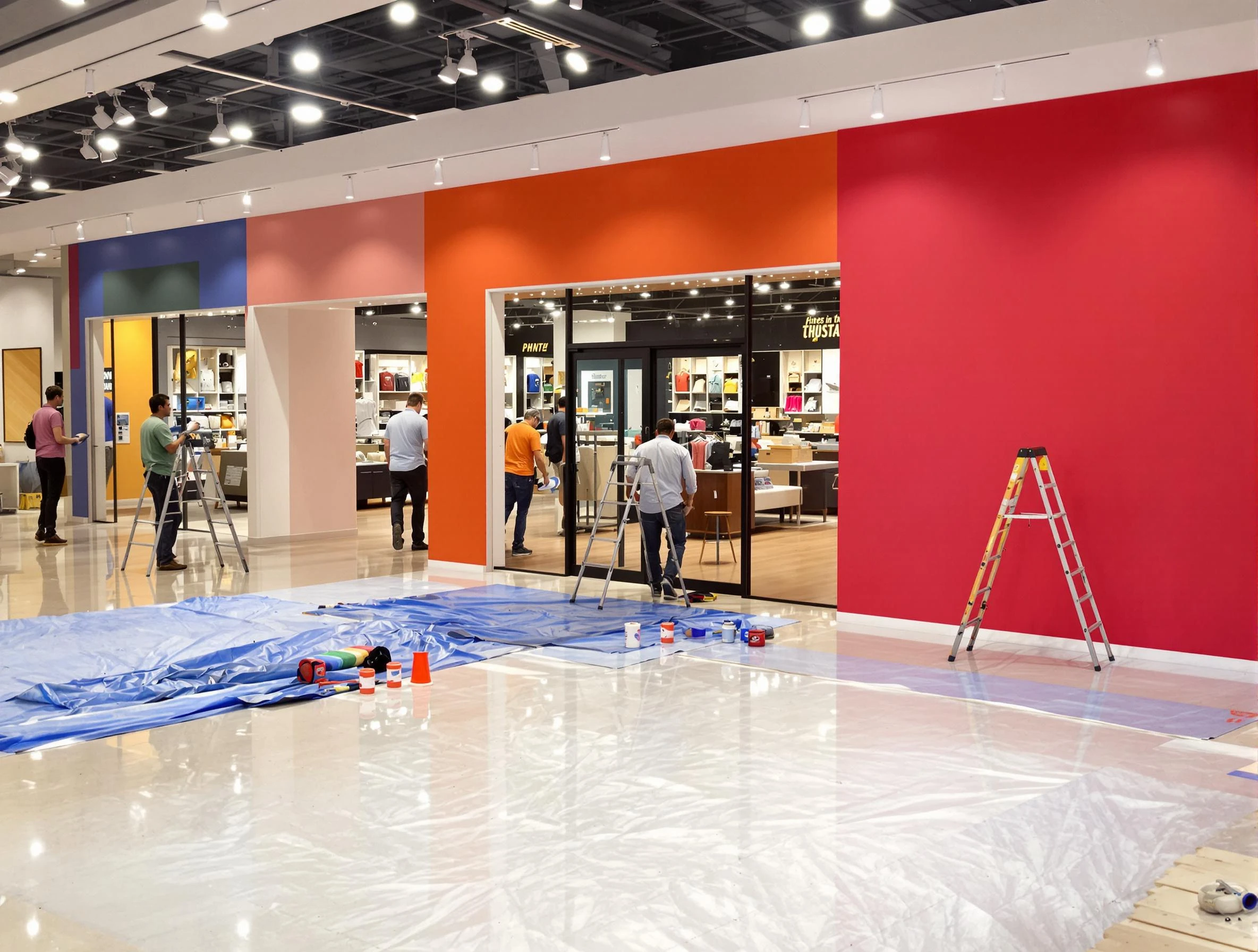 Tolleson House Painters painting a commercial interior in Tolleson, AZ