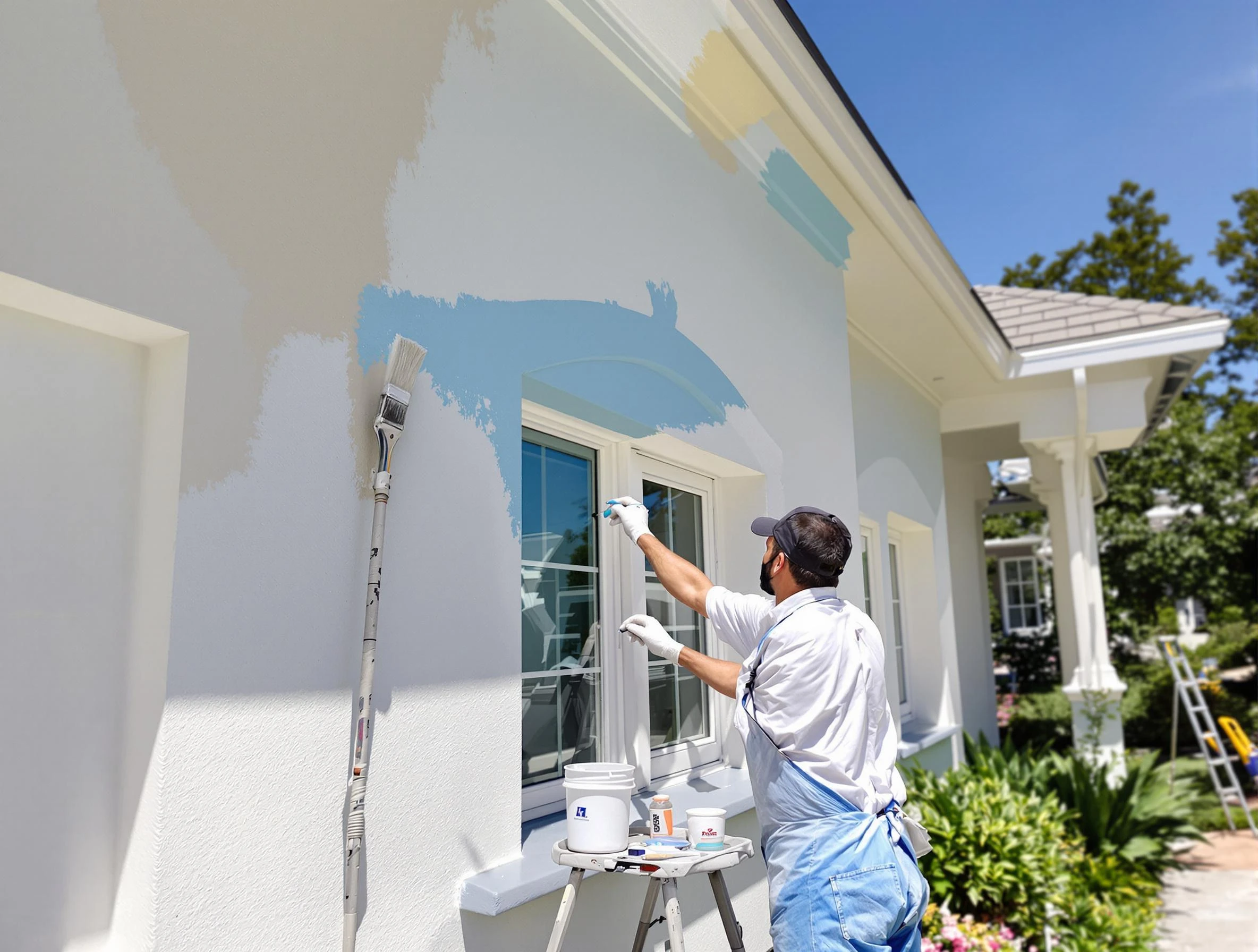 Tolleson House Painters professional painting the exterior of a house in Tolleson, AZ
