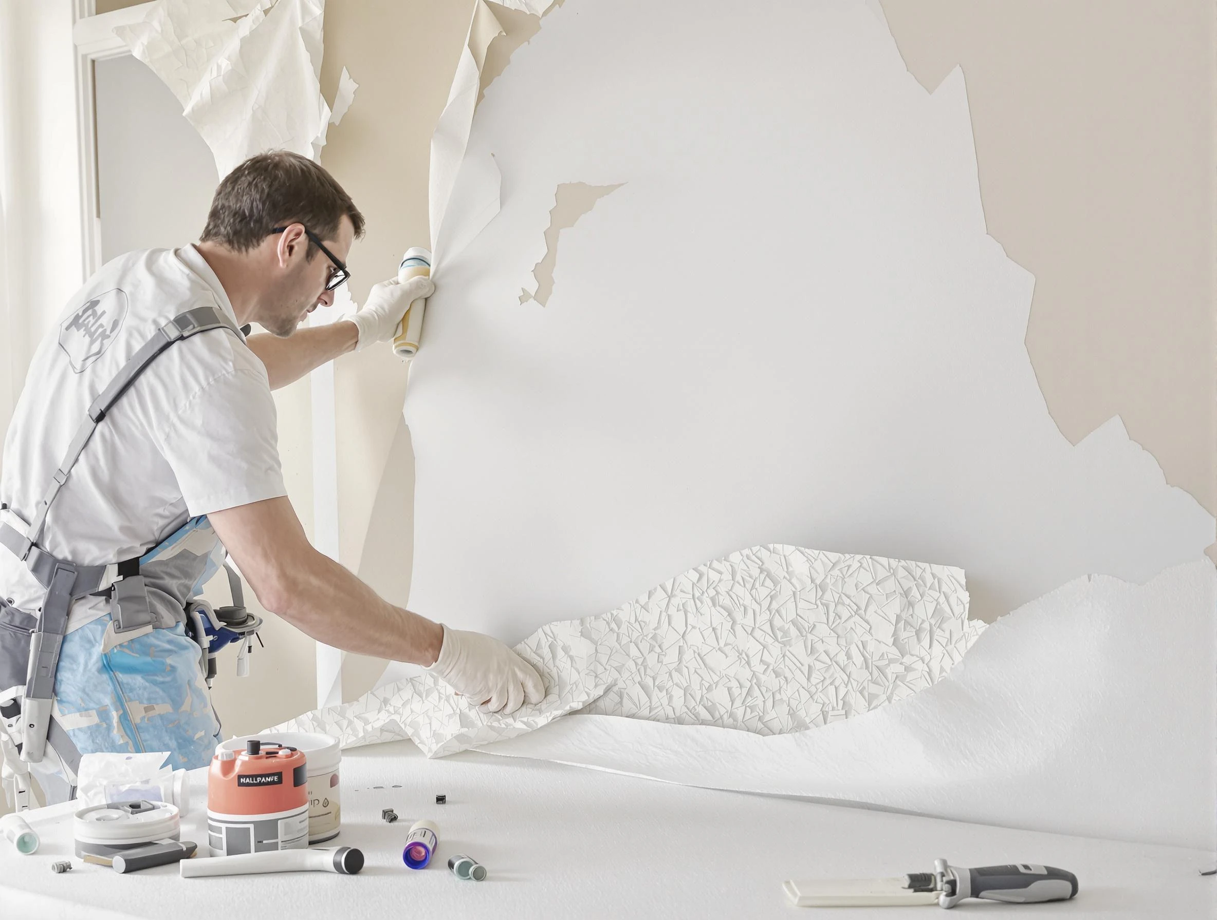 Detailed wallpaper removal and wall prep by Tolleson House Painters in Tolleson